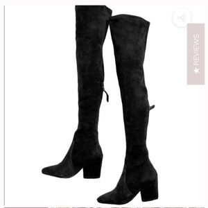 Goodnight Macaroon Over The Knee Boot - Black